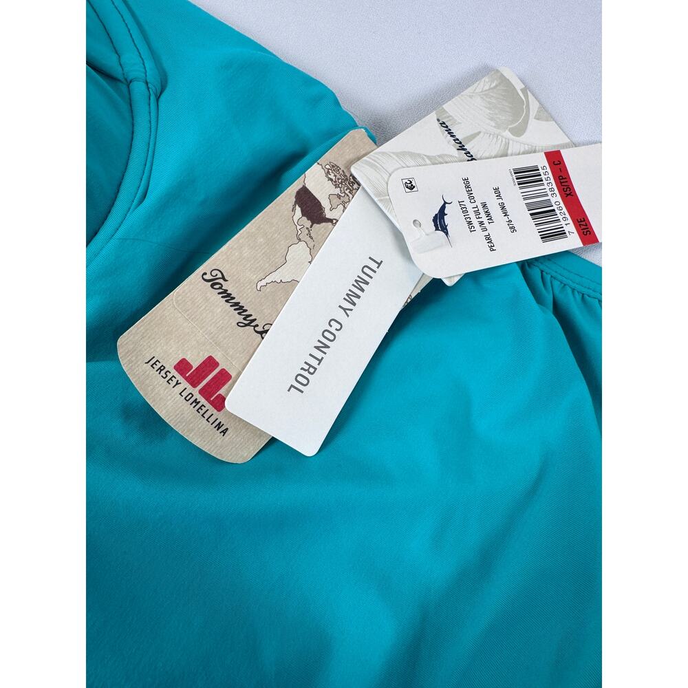 Tommy Bahama Pearl Underwire Full Coverage Tankini Top Ming Jade Womens XS C NWT - Picture 10 of 10